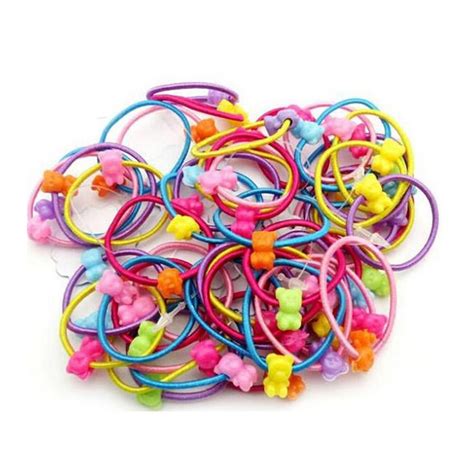 hair elastic with plastic balls|reuseable hair elastics.